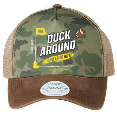 Duck Around And Find Out Football Fans Legacy Tie Dye Trucker Hat