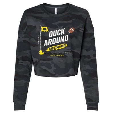 Duck Around And Find Out Football Fans Cropped Pullover Crew