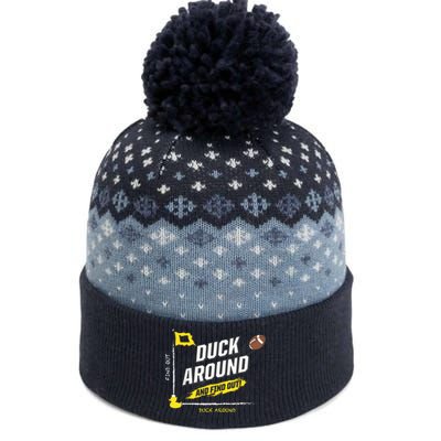 Duck Around And Find Out Football Fans The Baniff Cuffed Pom Beanie