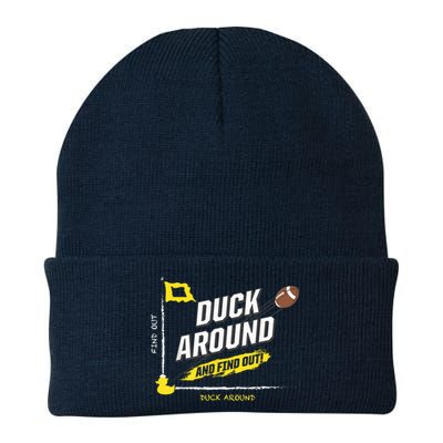 Duck Around And Find Out Football Fans Knit Cap Winter Beanie