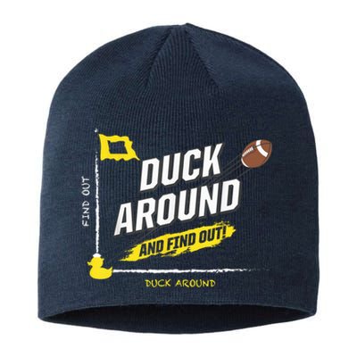 Duck Around And Find Out Football Fans Sustainable Beanie