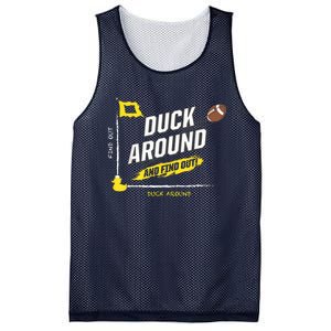 Duck Around And Find Out Football Fans Mesh Reversible Basketball Jersey Tank