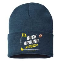 Duck Around And Find Out Football Fans Sustainable Knit Beanie