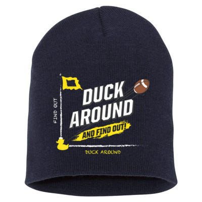 Duck Around And Find Out Football Fans Short Acrylic Beanie