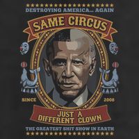 Destroying America Again Same Circus Just A Different Clown Garment-Dyed Fleece Hoodie