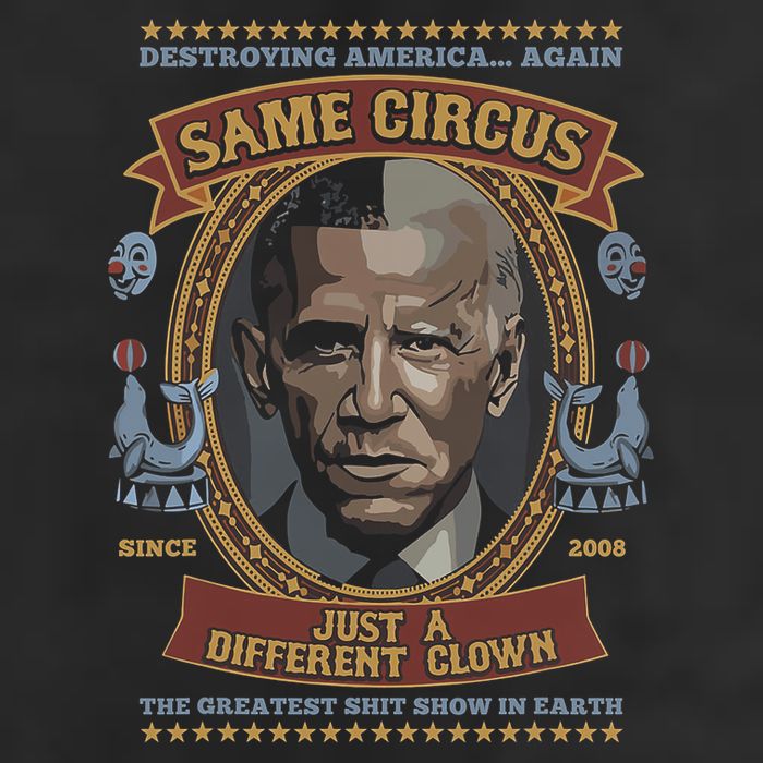 Destroying America Again Same Circus Just A Different Clown Garment-Dyed Fleece Hoodie