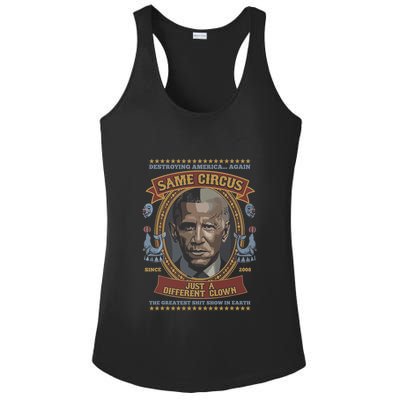 Destroying America Again Same Circus Just A Different Clown Ladies PosiCharge Competitor Racerback Tank