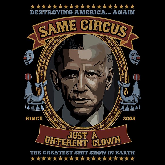 Destroying America Again Same Circus Just A Different Clown Cropped Pullover Crew