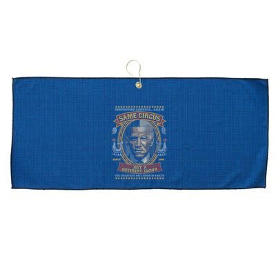 Destroying America Again Same Circus Just A Different Clown Large Microfiber Waffle Golf Towel