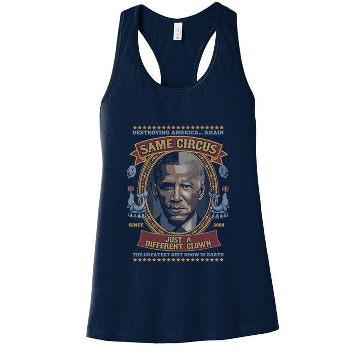 Destroying America Again Same Circus Just A Different Clown Womens Tank Top
