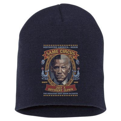 Destroying America Again Same Circus Just A Different Clown Short Acrylic Beanie