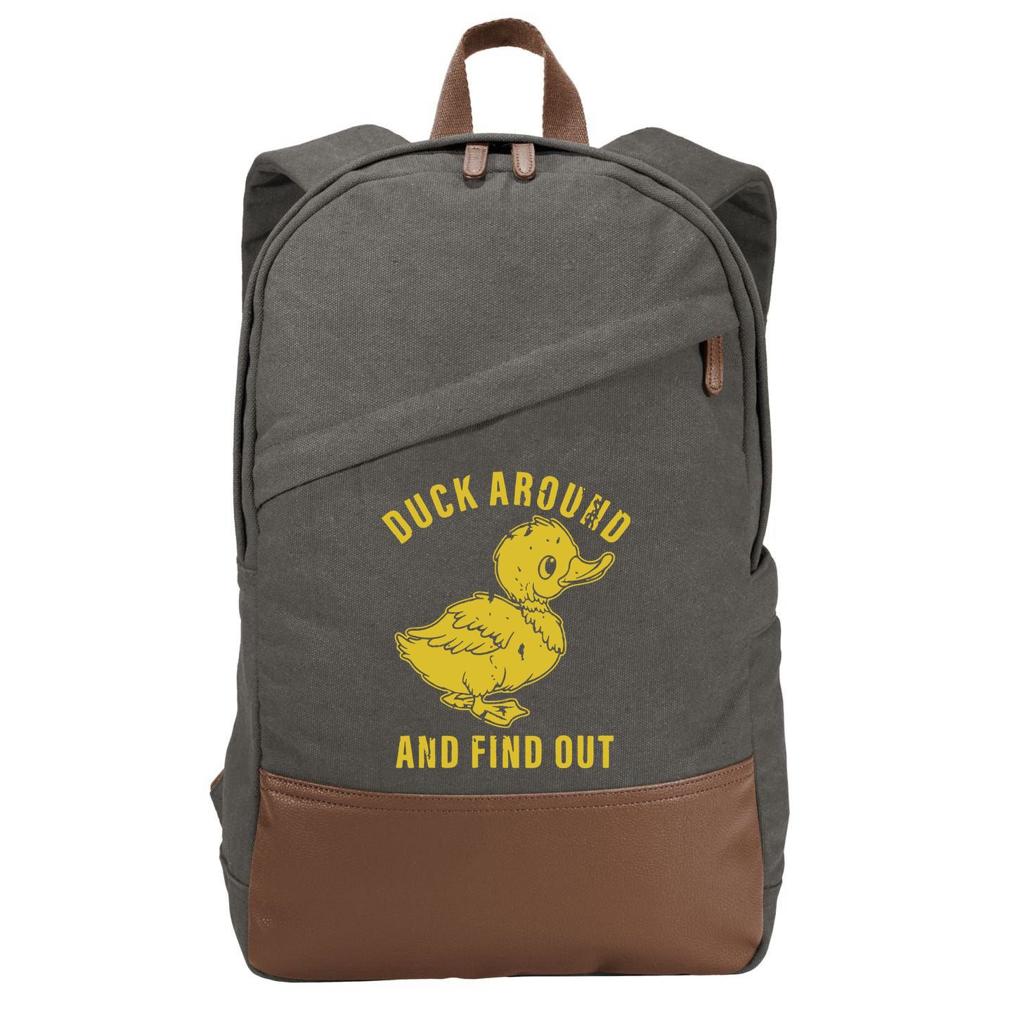 Duck Around And Find Out Cotton Canvas Backpack