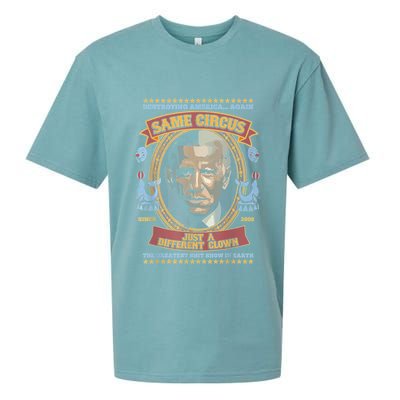 Destroying America Again Same Circus Just Different Clown Sueded Cloud Jersey T-Shirt