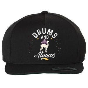 Drums And ALPACAS for Drummer Wool Snapback Cap