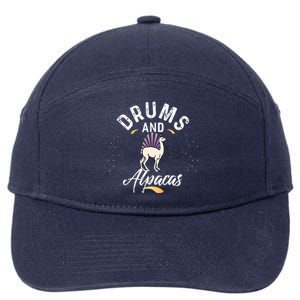 Drums And ALPACAS for Drummer 7-Panel Snapback Hat