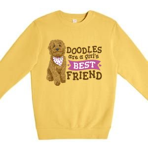 Doodles Are A Girls Best Friend Premium Crewneck Sweatshirt