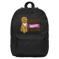 Doodles Are A Girls Best Friend 16 in Basic Backpack