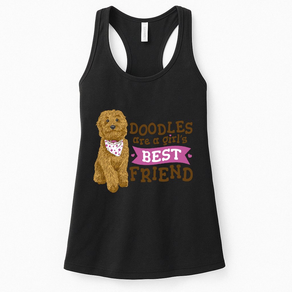 Doodles Are A Girls Best Friend Womens Tank Top