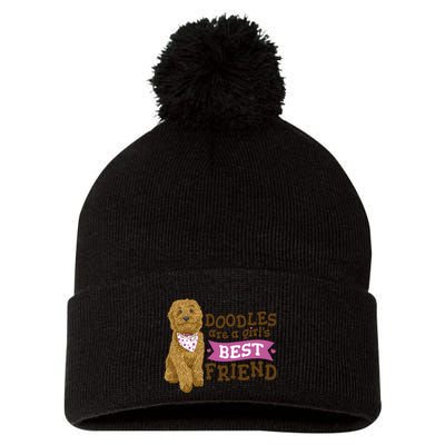 Doodles Are A Girls Best Friend Pom Pom 12in Knit Beanie