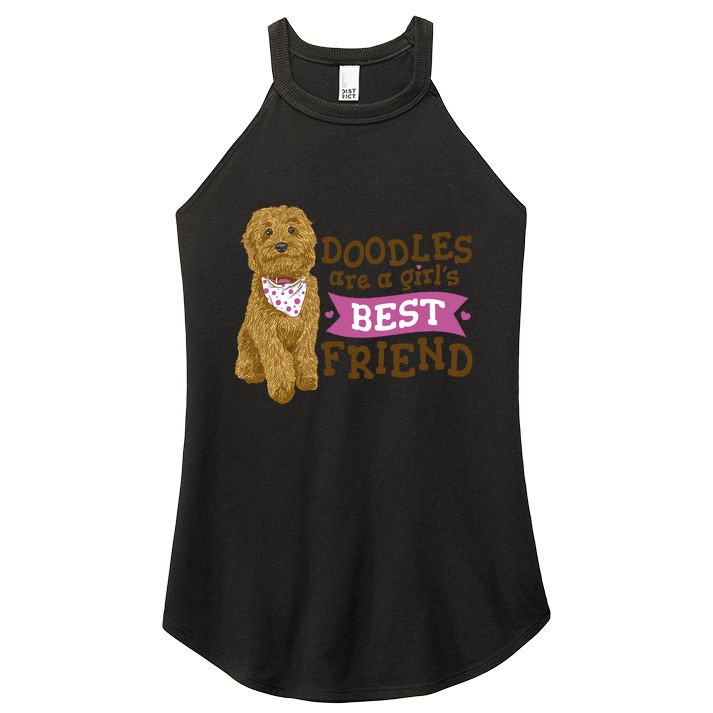 Doodles Are A Girls Best Friend Women's Perfect Tri Rocker Tank