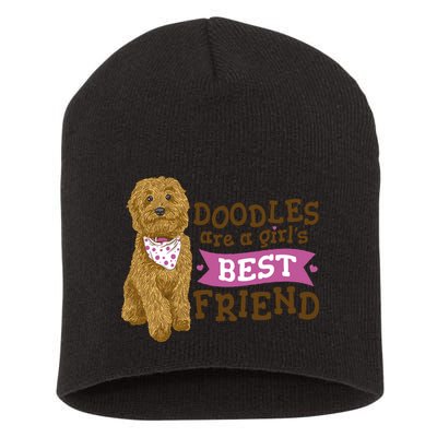 Doodles Are A Girls Best Friend Short Acrylic Beanie