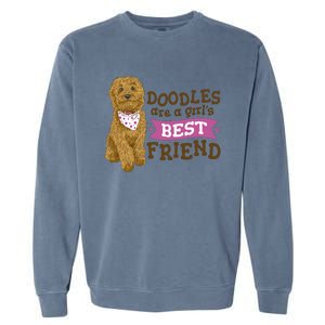 Doodles Are A Girls Best Friend Garment-Dyed Sweatshirt