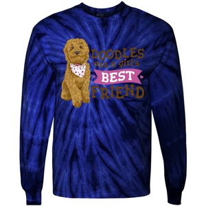 Doodles Are A Girls Best Friend Tie-Dye Long Sleeve Shirt