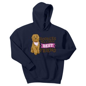 Doodles Are A Girls Best Friend Kids Hoodie