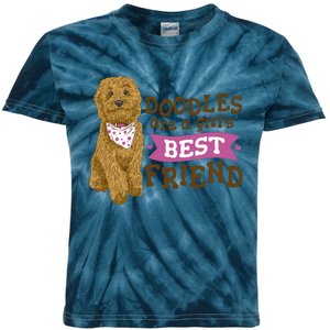 Doodles Are A Girls Best Friend Kids Tie-Dye T-Shirt