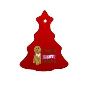 Doodles Are A Girls Best Friend Ceramic Tree Ornament