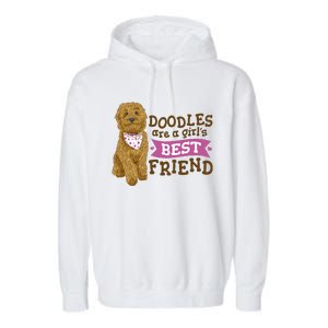 Doodles Are A Girls Best Friend Garment-Dyed Fleece Hoodie