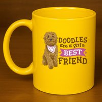 Doodles Are A Girls Best Friend 11oz C Handle Ceramic Mug