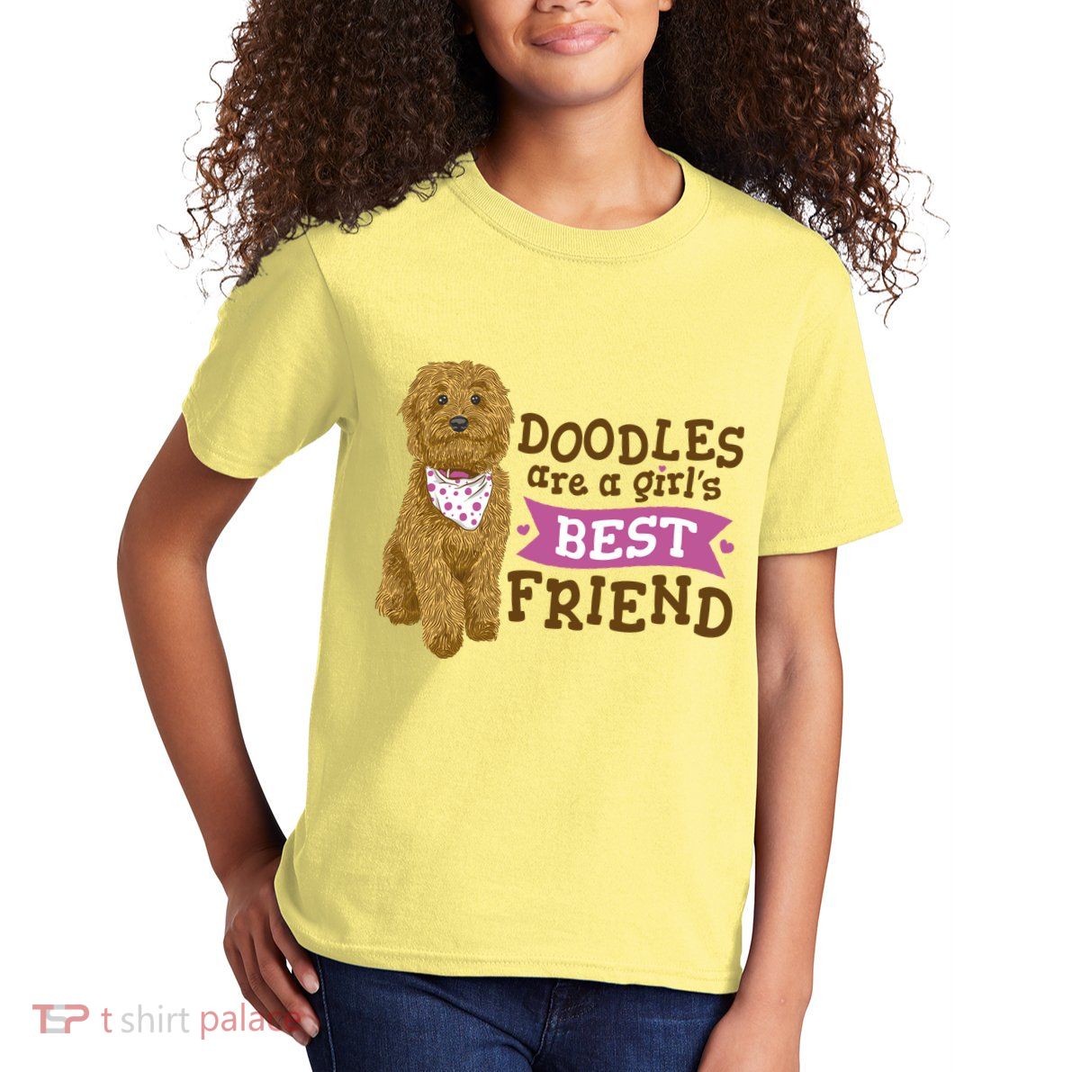 Doodles Are A Girls Best Friend Kids T-Shirt