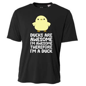 Ducks Are Awesome. IM Awesome Therefore IM A Duck Cooling Performance Crew T-Shirt