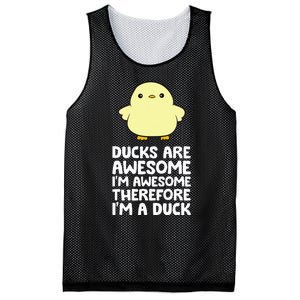 Ducks Are Awesome. IM Awesome Therefore IM A Duck Mesh Reversible Basketball Jersey Tank