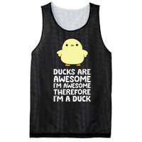 Ducks Are Awesome. IM Awesome Therefore IM A Duck Mesh Reversible Basketball Jersey Tank