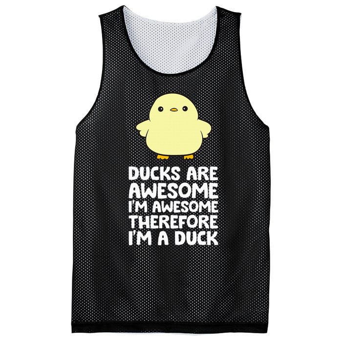 Ducks Are Awesome. IM Awesome Therefore IM A Duck Mesh Reversible Basketball Jersey Tank