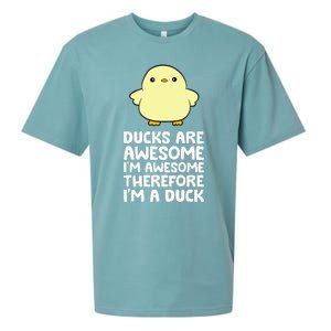 Ducks Are Awesome. IM Awesome Therefore IM A Duck Sueded Cloud Jersey T-Shirt