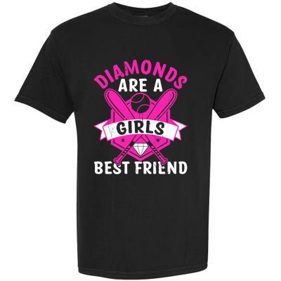 Diamonds Are A Girl Best Friend Baseball Garment-Dyed Heavyweight T-Shirt