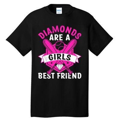 Diamonds Are A Girl Best Friend Baseball Tall T-Shirt