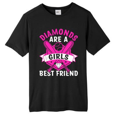 Diamonds Are A Girl Best Friend Baseball Tall Fusion ChromaSoft Performance T-Shirt