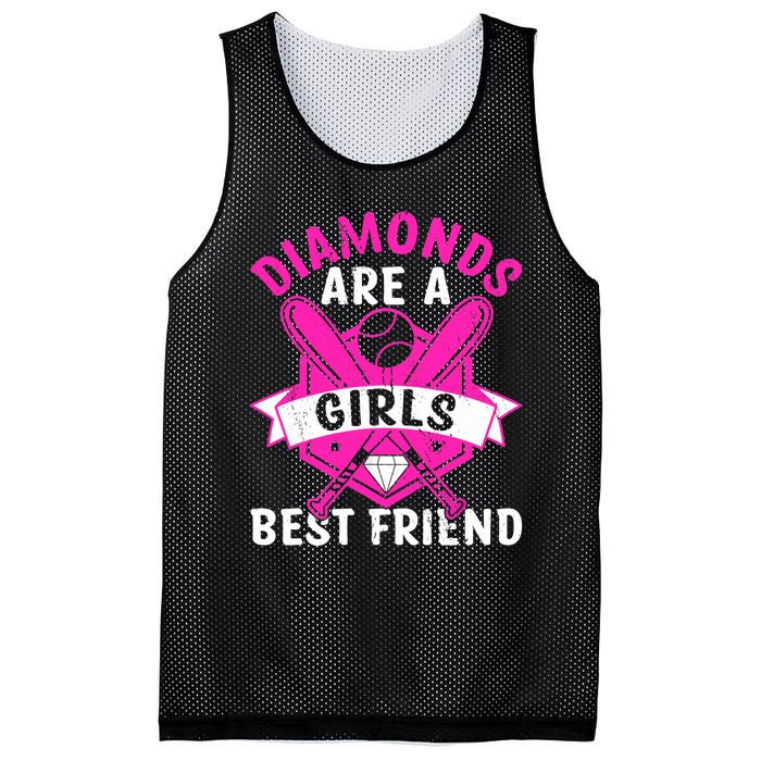 Diamonds Are A Girl Best Friend Baseball Mesh Reversible Basketball Jersey Tank