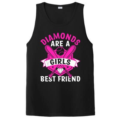 Diamonds Are A Girl Best Friend Baseball PosiCharge Competitor Tank