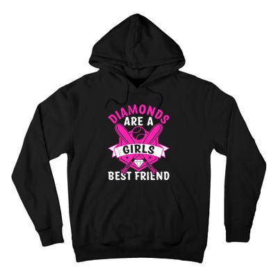 Diamonds Are A Girl Best Friend Baseball Tall Hoodie