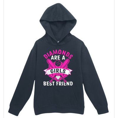 Diamonds Are A Girl Best Friend Baseball Urban Pullover Hoodie