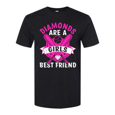 Diamonds Are A Girl Best Friend Baseball Softstyle CVC T-Shirt