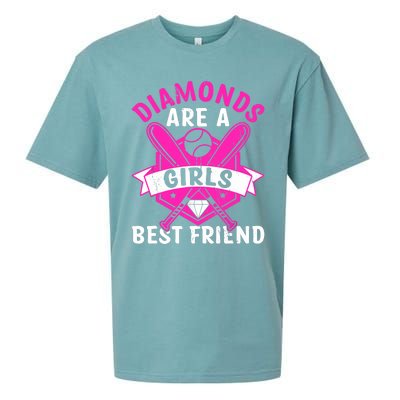 Diamonds Are A Girl Best Friend Baseball Sueded Cloud Jersey T-Shirt