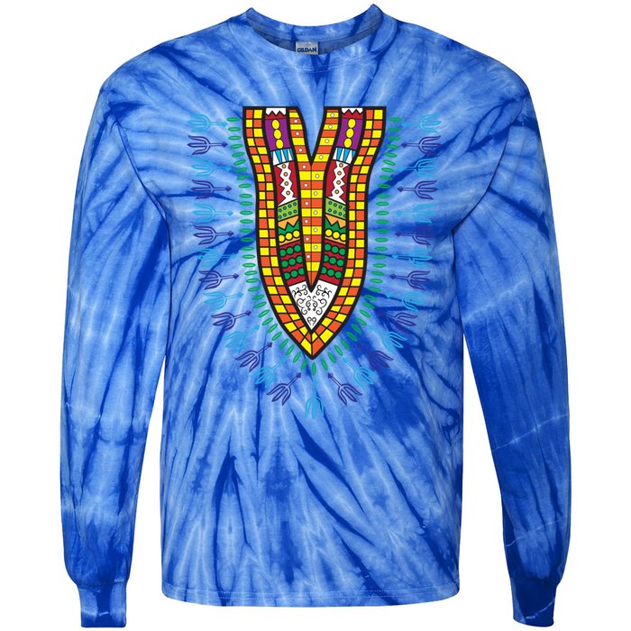 Dashiki African American Black Culture Dna Style Ideal Gift Tie-Dye Long Sleeve Shirt