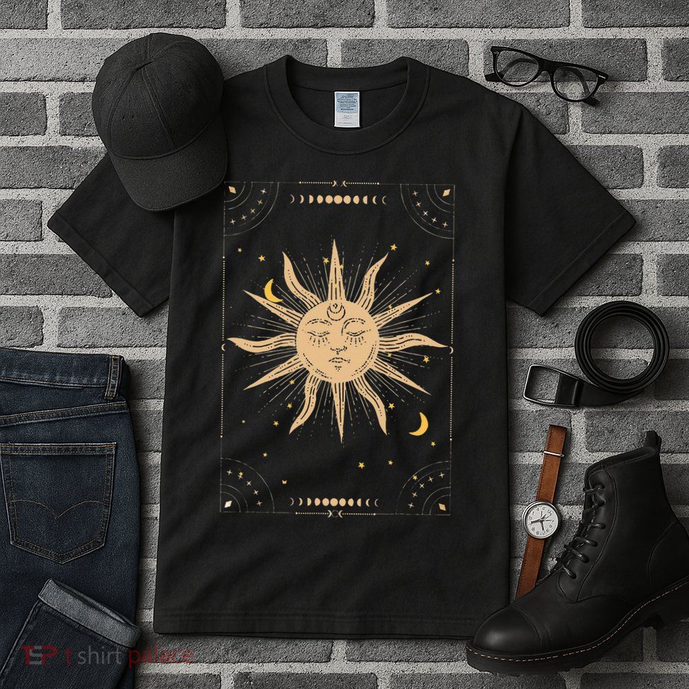 Dark Academia Aesthetic Light Academia Sun And Moon Tarot Tall T-Shirt