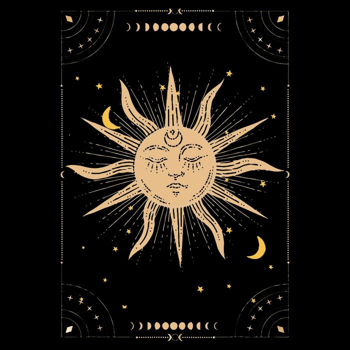 Dark Academia Aesthetic Light Academia Sun And Moon Tarot Button